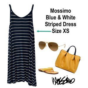 Mossimo Blue White Striped Dress Size XS.